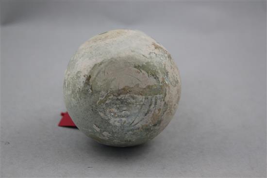 An Islamic glass bottle shaped vessel, c.400 AD, 15cm, cracks